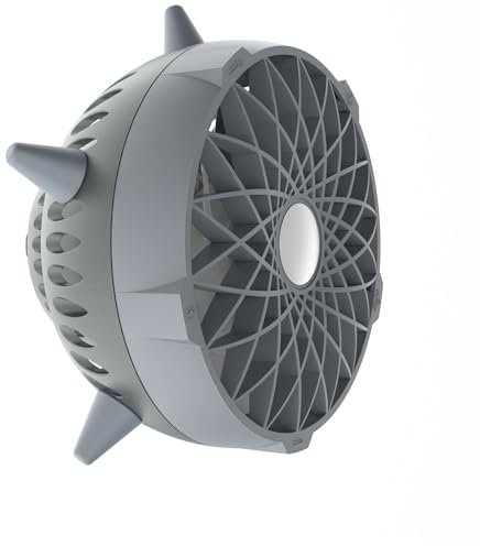 Petyoung Ventilador de mesa recargable USB con sensor inteligente, funcionamiento silencioso, portátil, pequeño ventilador de refrigeración personal con 5 modos de viento, 2 ángulos