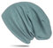 WANSSY® Damen Herren Unisex Uni Farbe Beanie Fashion schlicht ohne Muster Einheitshröße elastisch für M-XXL Kopfbedeckung Schutz vor der Sonne (Stahlblaumeliert)