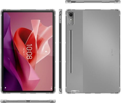 Cadorabo Hülle kompatibel mit Lenovo Tab P12 Hülle Silikon Handyhülle für Tab P12 Case aus [Nie vergilben Technologie], Kratzfeste und stoßfeste Schutzhülle für Lenovo Tab P12 - VOLL TRANSPARENT