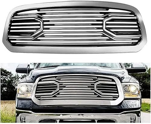 ZHAOWLI Front Stoßstange Kühlergrill für Dodge RAM 1500 2013-2017, Hitzebeständiger Stoßstangengrill Frontstoßstangengrill Verschleißfest Frontgrill