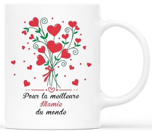 CADEAU PLUS Mug Pour La Meilleure Mamie Du Monde - Fête Des Grands-Mères, Tasse Super Mamie
