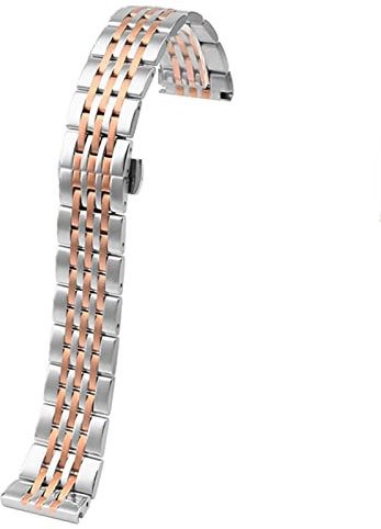NTALJC Solid Steel Watchband For Armani AR1945/1648/1863/AR2447/AR11121 For Men‘s Rose Gold 22mm Wrist Strap Metal Replacement