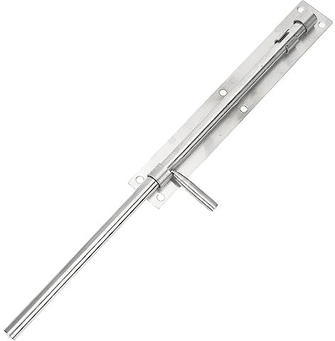 HOMSFOU Cerradura De Pasador Deslizante De Inoxidable Para Puertas Interiores Pestillo Para Puertas De Madera y Vallas Instalación Vertical u Horizontal Resistente y Duradero