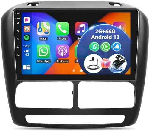 Zomolither 2G+64G Android 13 Car Stereo for Vauxhall Combo Fiat Doblo with Wireless CarPlay Android Auto Mirror Link，9 Touch Screen Car Radio with GPS Sat Nav WiFi Bluetooth FM RDS SWC＋Backup Camera