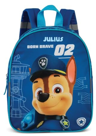 Kindergartenrucksack Paw Patrol Jungen Mädchen, Personalisiert mit Name, Kinderrucksack Kita 6L Chase
