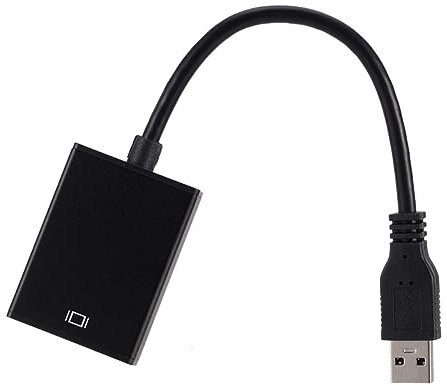 Yardenfun USB zu Adapter USB Kabel für PC Laptop Einfach zu Bedienen Unterstützt Bildschirme für Projektoren HDTV Schwarz