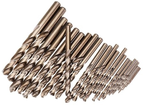 Janasiba Lot de forets à revêtement cobalt HSS M35 de 1,0 à 13 mm pour perforateur en métal et acier pour le travail du bois