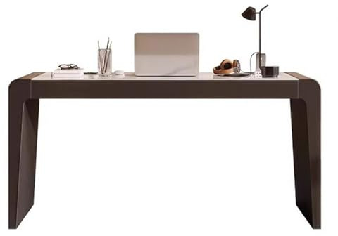 ZENGXJYCQINGJIANG Gaming Desk Modern Minimalist Home Office Desk with Drawers and Side Pocket, Luxurious Rock Slab Laptop Writing Table with Charging(S)