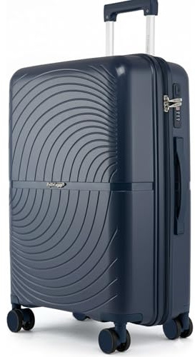 Fly Kite Luggage 28 Inch Large Suitcase 100% Polypropylene, Hard Shell with Aluminium Trolley Handle Real TSA 3 Digit Secure Lock 360° Smooth Wheels Lightweight Suitcase|Blue