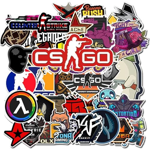 Generisch Professional CSGO Real-Life Karambit Trainingsmesser 19 cm – Counter-Strike Global Offensive / CS2 Style Übungsmesser | Gaming Sammler Messer by Duckland (CsGo Sticker [50x])