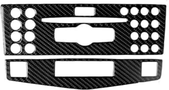 Dekor Mittelkonsole Für Benz W204 2007-2013 C-Klasse Zentrale Steuerung CD Radio Button Panel Dekorative Abdeckung Trim Aufkleber Carbon Faser(Style C)