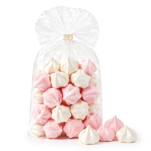 Meringues Artisanales Roses et Blanches 200g – Confiserie Gourmande Croquante et Fondante