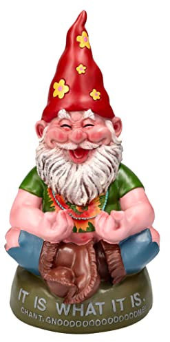 Pacific Giftware Gartenzwerg Figur - Hippie beim Meditieren 28 cm | Garten Zwerg Statue lustig witzig