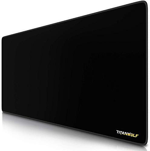 TITANWOLF XXL Speed Gaming Mouse Pad - Mouse Mat 900 x 400mm - XXL mousepad - table mat large size - improved precision and speed - rubber base for stable grip on smooth surfaces - non-slip