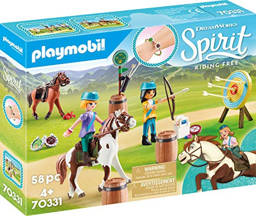 PLAYMOBIL 70331 DreamWorks Spirit Abenteuer im Freien mit Abigail und Boomerang, Ab 4 Jahren