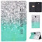 CaseFun Custodia per Samsung Galaxy Tab A 10.5 2018 SM-T590/T595 Brillantini Glitter Magnetico Smart Case Cover in Pelle Multi-Angolo con Auto Svegliati/Sonno-be happy