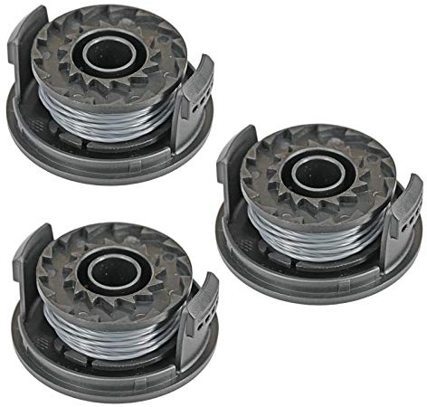 SPARES2GO 6m Line Spool & Cover Compatible with Spear & Jackson 24v CLGT2425H Strimmer Trimmer (1.5mm, Pack of 3)