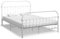vidaXL Bettgestell Klassisch Metallbett Bett Doppelbett Schlafzimmerbett Bettrahmen Lattenrost Ehebett Schlafzimmermöbel Weiß Metall 120x200cm