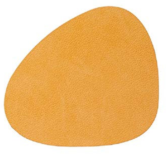 Lind DNA Glasuntersetzer Curve aus Leder Hippo in der Farbe Burned Curry, Größe: 11x13 cm, 989987