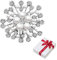 linjinde Glitzer Brosche Blume mit Perlen und Strass für Damen, Silber, Brosche, Hochzeitskleid, Kleidung, Hut, Schal, Halstuch, Modern, Blitzversand