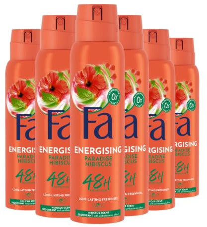 6er Pack - FA Deospray Women Energizing 48H – Paradise Hibiscus – 150 ml