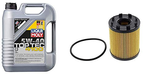 LIQUI MOLY 3701 Top Tec 4100 Motoröl, 5W-40, 5 L & Mapco 64709 Ölfilter