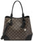 NINE WEST Damen Brooklyn Jet Set Carryall Satchel, Braun/Schwarz