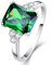 Yaresul Silber Ringe 925 Frauen 3.5ct Grün Smaragd Ring für Frauen Smaragd Verlobungsring für Damen Mai Birthstone Ringe Gepflasterte Cubic Zirkonia Hochzeit Ringe Größe 56(17.8)