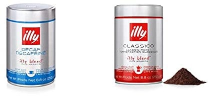 illy Classico Medium Roast Decaffeinated Arabica Ground Coffee, 250g