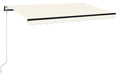 Tidyard Gelenkarmmarkise Automatisch Einziehbare Markise Outdoor-Markise UV-beständig und wasserdicht Elektrische Markise Terrassenmarkise Balkonmarkise Gartenmarkise 450x350 cm Creme