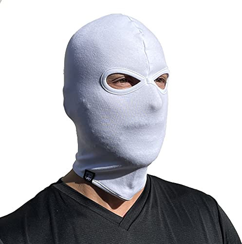PGWEAR Sturmhaube in weiß einfarbig I Balaclava Maske Skimaske Beanie I Ultras Hooligans Motorrad Ski