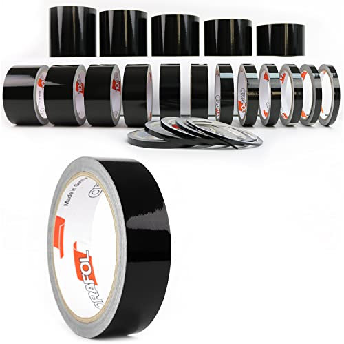 Auto Zierstreifen Schwarz Hochglanz KFZ Folienstreifen Autodekor Folie Autogrill Motorrad Streifen Basteln Modellbau (30 mm)