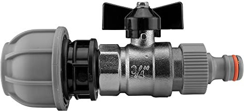 mdpe Compression Water Supply Pipe Fitting to Metal Butterfly Valve-Universal Click-Lock Hose Connection kit,for 20mm,25mm or 32mm Pipe (25mm mdpe)