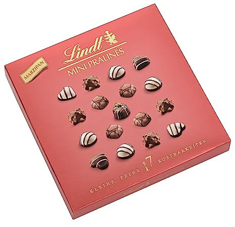 Lindt Schokolade - Marzipan Mini Pralinés | 90 g | Pralinen-Schachtel mit je 17 Pralinen in 6 köstlichen Sorten | Pralinengeschenk | Schokoladengeschenk