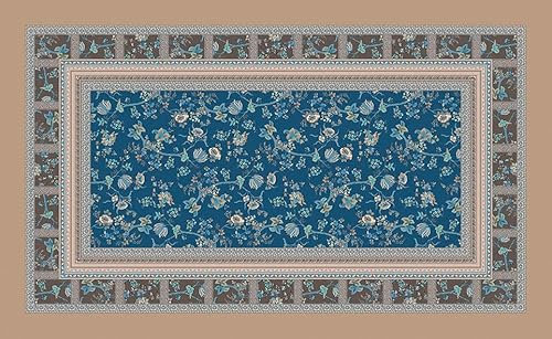 Bassetti Tischdecke Genova B1 aus 100% Baumwolle in der Farbe Blau, Maße: 150cm x 250cm, 9324146, 150x250