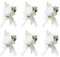 craspire Set Mit 6 weißen Rosen-Boutonnieres Für Bräutigam Und Trauzeuge Im Boutonniere Mit Rosenblättern Für Herren Im Boutonniere-Set Für Bräutigam, Trauzeugen, Hochzeit, Abschlussball