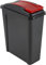 25L Slimline Recycle Kitchen Waste Bin Heavy Duty Plastic Clip Lock Lid with Removable Lid- Rubbish, Dustbin, Trash Can, Waste or Storage of Animal Feed, Kitchen, Office (Red)