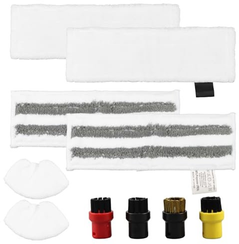 Getyjoe Juego de 10 Microfibra Limpiador de Vapor paño de Limpieza de Reemplazo Fregona Compatibles con Limpiadores de Vapor Kärcher Easyfix SC1/SC2/SC3/SC4/SC5/SV7