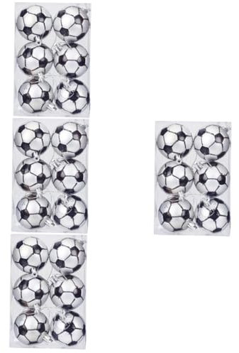ABOOFAN 24stücke Teiliges Weihnachtsdeko Sportliche Christbaumkugeln Mit Fußball Und Basketball-Design Hängende Ornamente Für Festliche Anlässe Und Kreative -projekte