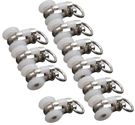 Colcolo 10x Vorhangschiene, Riemenscheibe, Vorhangschiene, Vorhangschienen, Schiebe für Schlafzimmer, Tür, Fenster, Zubehör, Stil A