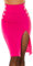 Koucla Mini jupe crayon pour femme - Taille haute - Avec fente et boutons décoratifs, Rose, M