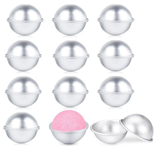 12-teiliges Set DIY Metall-Badebombenformen in 1 Größe, 24 Stück, für Geschenke und zum Basteln Ihrer eigenen Sprudeln, 6,5 cm