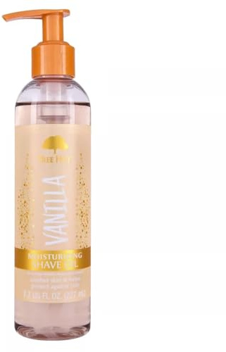 Tree Hut Bare Huile de rasage hydratante, parfum vanille, sans paraben, peau normale, avec beurre de karité et huiles naturelles, 237,7 ml