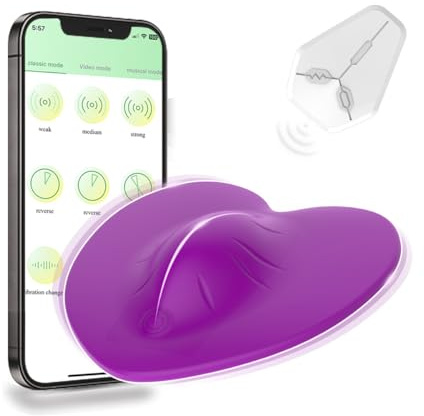 Vibrateurs pour femmes avec application Vibrateur clitoridien Sextoy pour femmes Vibrateur à ondes de pression Télécommande 10 modes Vibrateur à poser