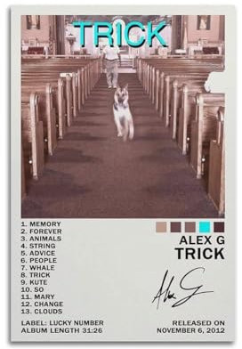 Szzmyo Alex G Poster, Trickalbum, Poster, dekoratives Gemälde, moderne ästhetische Leinwand, Poster, Schlafzimmer, Kunst, Wohnzimmer, Dekoration, Poster, 30 x 45 cm, ungerahmter Stil