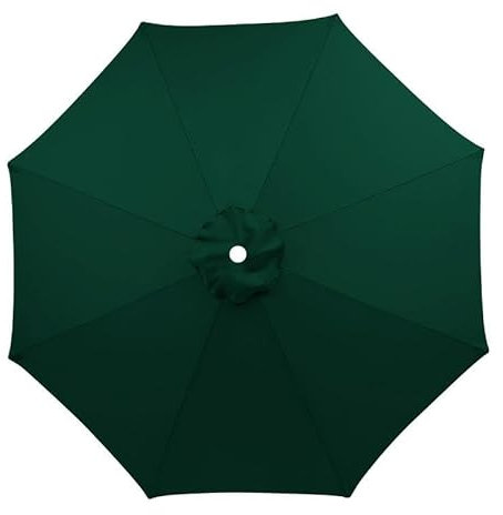 XRDSHY Sonnenschirm Ersatzbezug 2.7m 8 Streben, UV-Schutz Ampelschirm Bezug, Wasserdicht Schirmbezug Sonnenschirm Ersatzteile für Balkon, Garten, Pool und Strand, Dunkelgrün