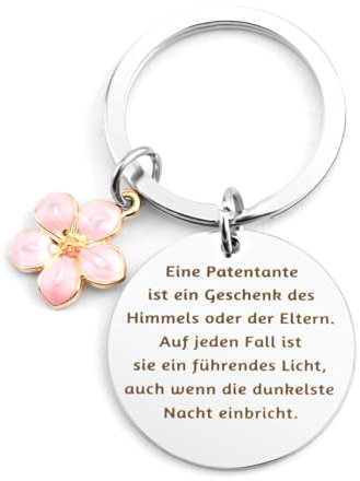OZOSHINE Patentante Geschenk Schlüsselanhänger Mit Gravur Muttertagsgeschenk Geburtstagsgeschenk Patentante Geschenkideen Geschenke Patentante Für Geburtstag Muttertag Weihnachten Valentinstag Oster