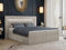 MKS MEBLE Boxspringbett 180x200 mit Led Beige, Bett 180x200 mit LED Kopfteil, Multipocket Matratze H4, Doppelbett mit Bettkasten Stauraumbett - Gold-6 - Beige Struktur