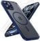 TOCOL Magnetic for iPhone 12 Pro Max Case 6.7-Inch, Fit for MagSafe, Upgraded [Full Camera Protection], [14FT Military Grade Drop Tested] Shockproof Translucent Matte Back Phone Cover (Dark Blue)