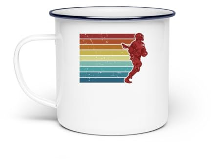 Generisch Retro Polocrosse Intercrosse Lax - Taza esmaltada, Blanco, talla única